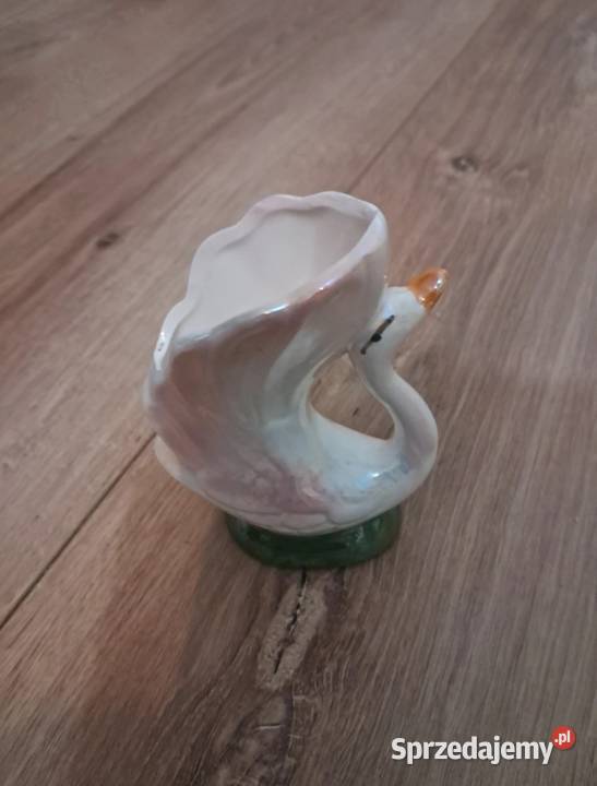 Ceramiczna figurkawazonik w kształcie łabędzia Warszawa