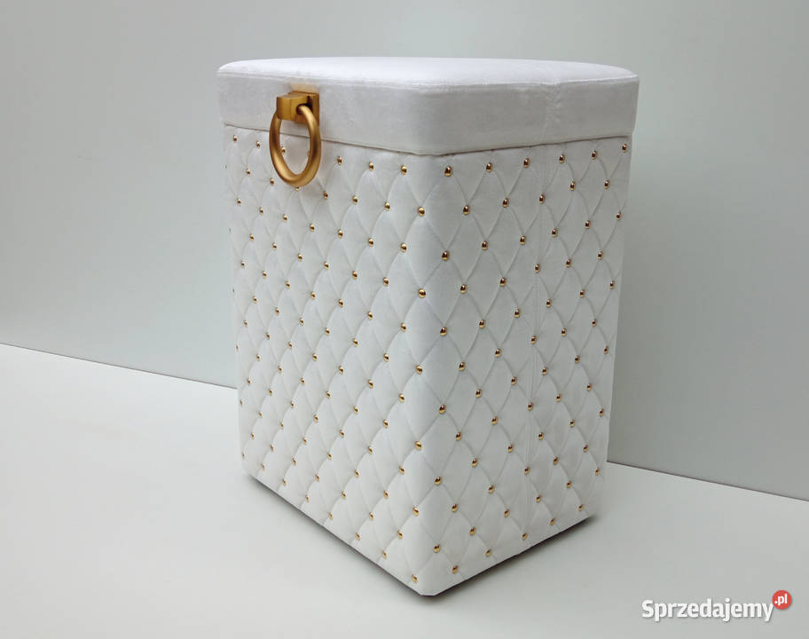 Kufer kosz na pranie bieliźniak Glamour biały Poznań