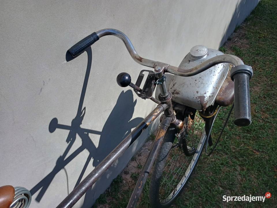 Rower z silnikiem Flink 1955r zabytkowy antyk motorower Kurzętnik