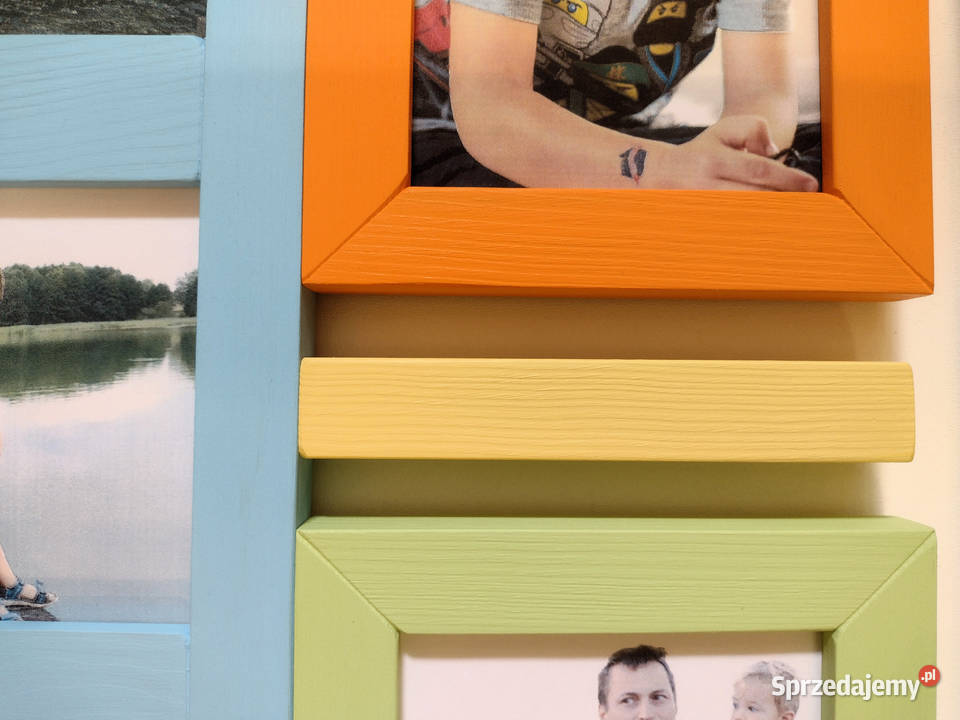 Drewniana Multirama Ramka Na 12 Zdjęć 10x15 Poznań