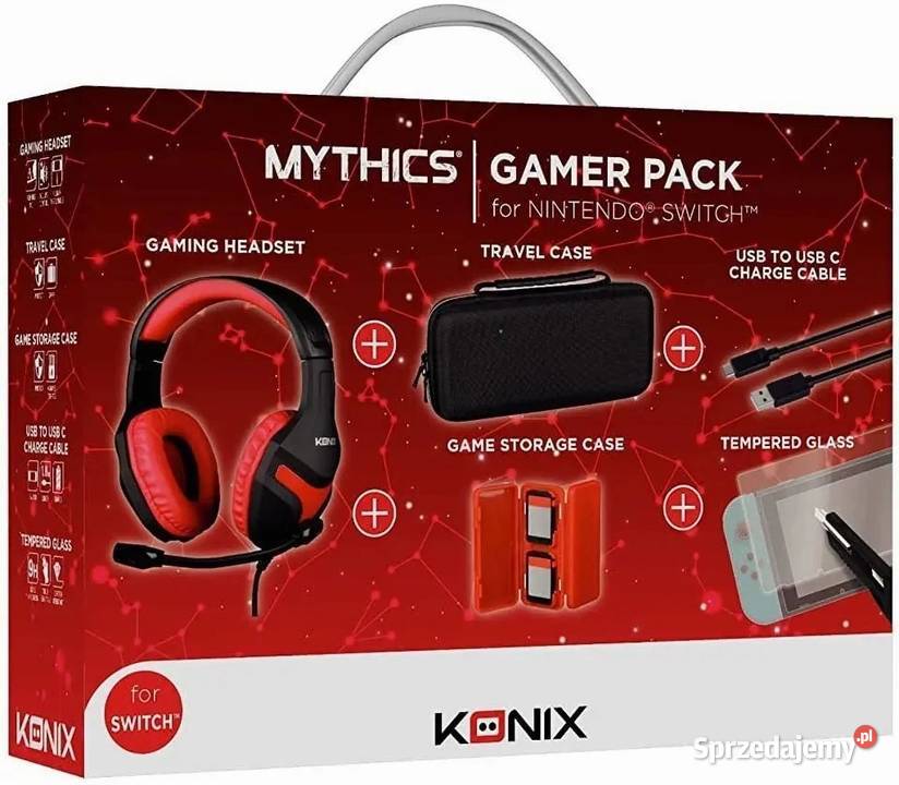 ZESTAW AKCESORIÓW KONIX DO NINTENDO SWITCH 5 W 1 Kielce sprzedam