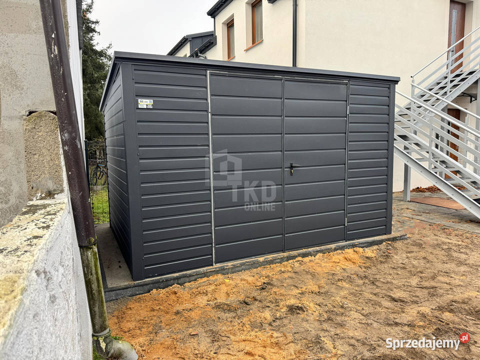 Schowek domek ogrodowy 4x25m Brama dwuskrzydłowa Łańcut