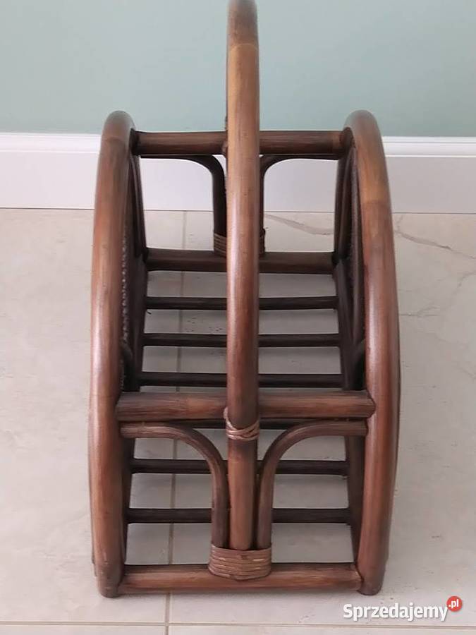 Gazetnik z ratanu stojak na gazety nowy Bytom