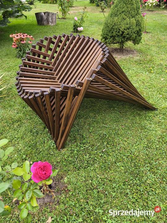 Fotel drewniany rozkładany Unikalny design Fotele małopolskie Kraków