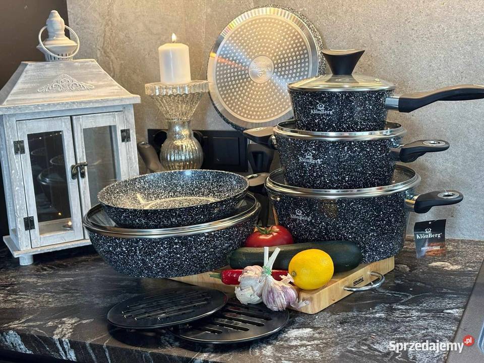 Zestaw garnków kompletny czarny 279zl zachodniopomorskie Barlinek