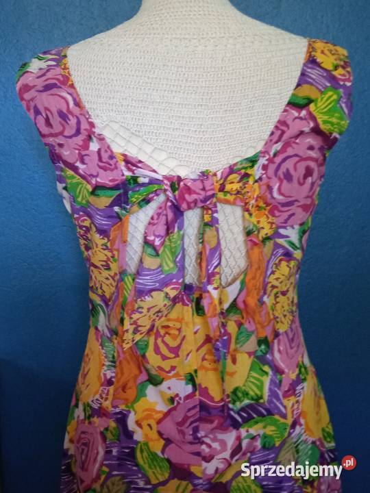 KOLOROWA LETNIA SUKIENECZKA ROZKLOSZOWANA r 40 Piła