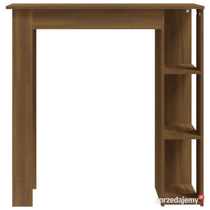 Stolik barowy z półkami brązowy dąb 102x50x1035 sprzedam