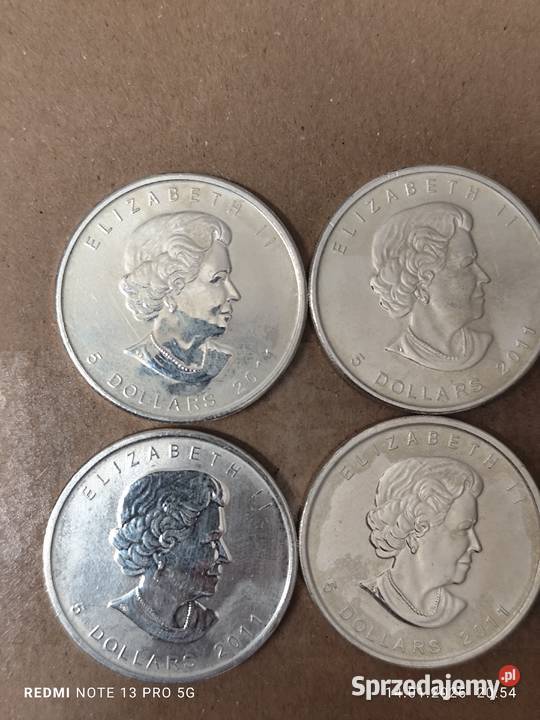 Srebrna monety maple leaf Zielona Góra
