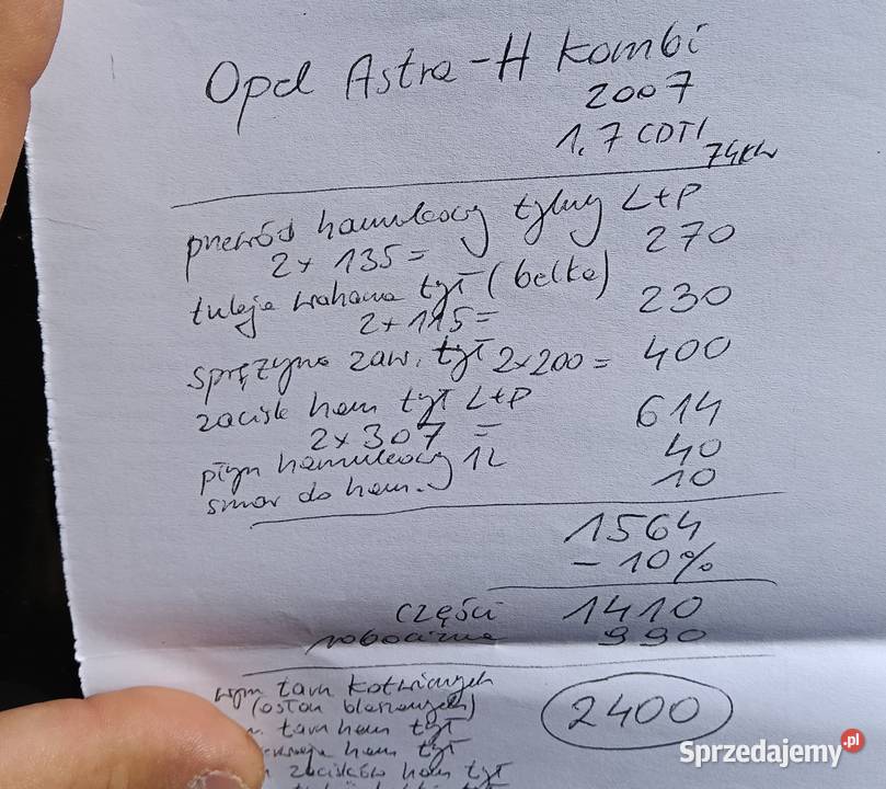Opel Astra h kombi warmińsko-mazurskie Elbląg