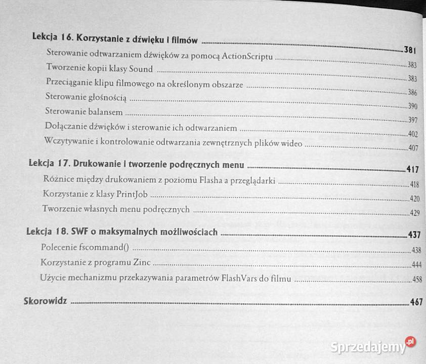 Flash 8 ActionScript Oficjalny podręcznik Jobe Rok wydania 2007 Chełm