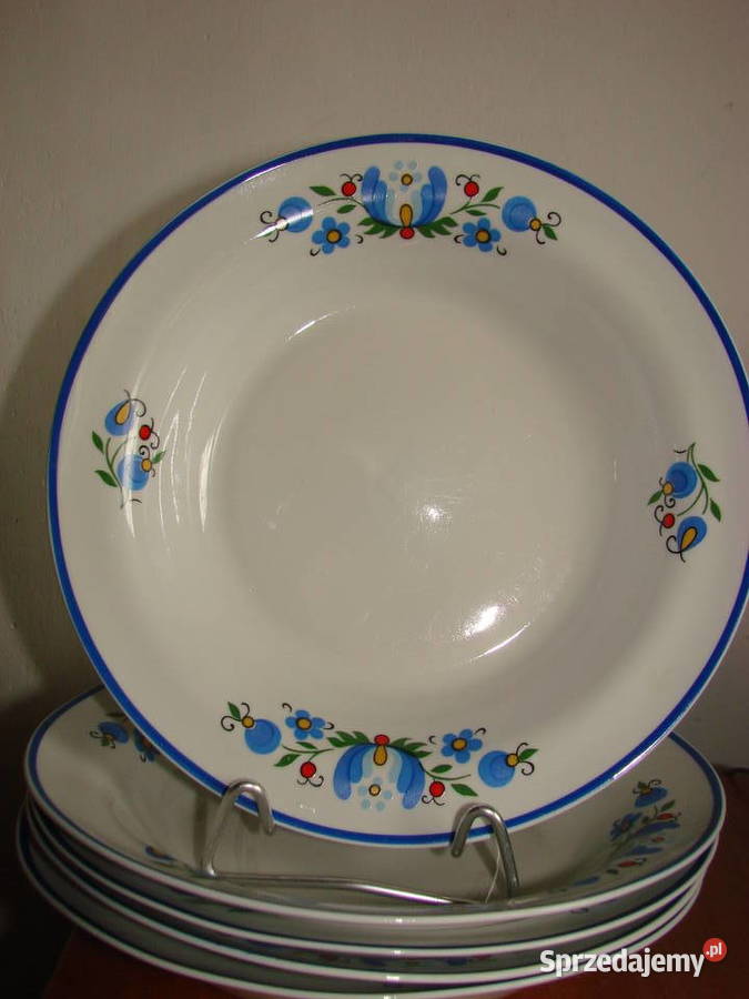 Lubiana wzór kaszubski talerz obiadowy 24 PRL sprzedam