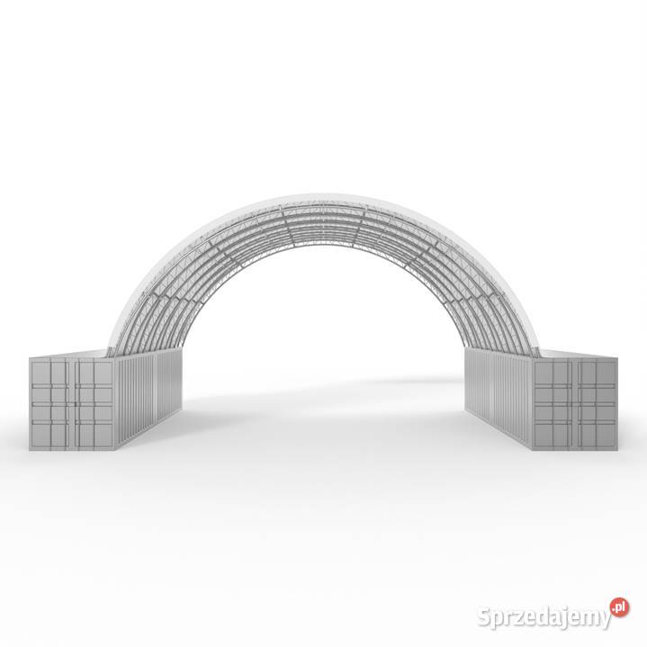 Zadaszenie kontenerowe wzmocnione 12x12m PVC dolnośląskie