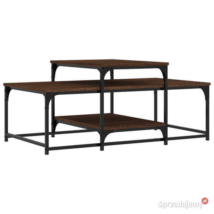 Stolik kawowy brązowy dąb 102x60x45 WM835318 Warszawa