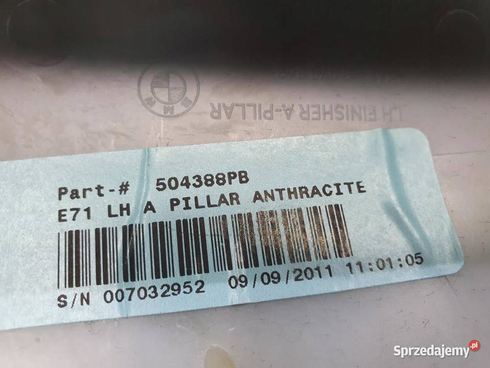 OSŁONA SLUPKA LEWY PRZÓD 6979843 BMW E71 X6 wielkopolskie