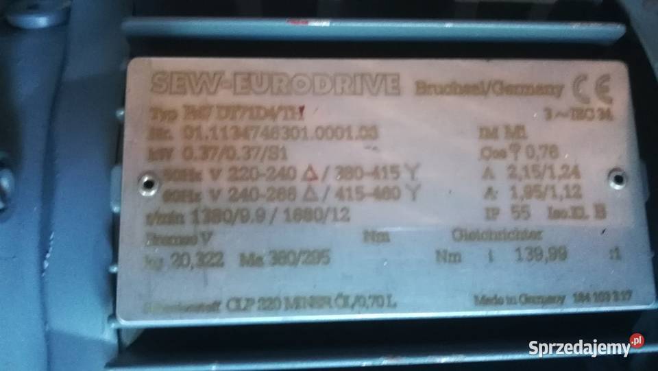 Motoreduktor 037 kW99 obr inne