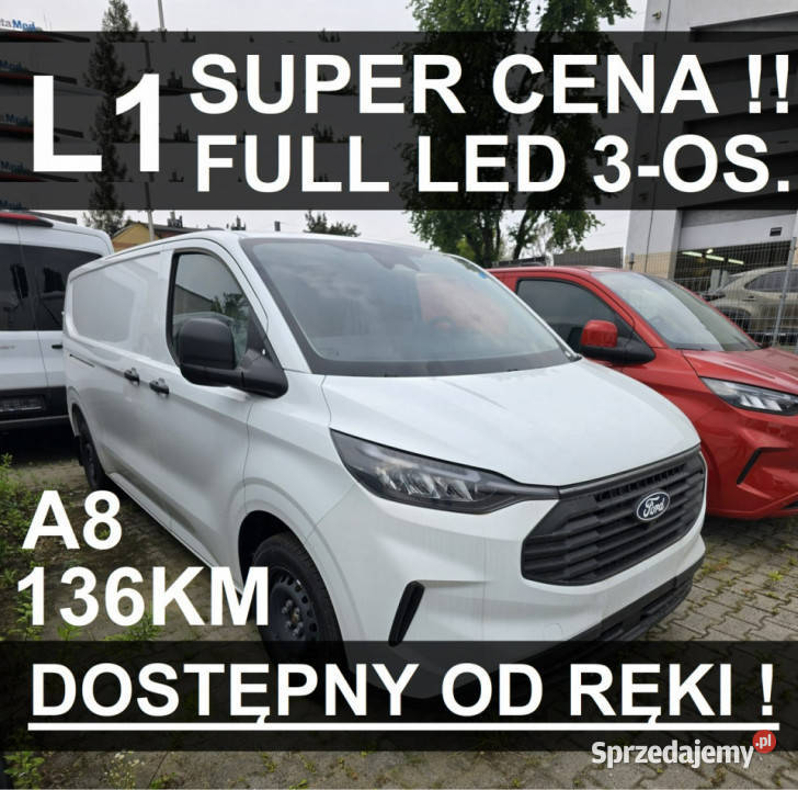 Ford Transit Custom L1 Nowy Ford Custom 136KM Dostępny od ręki Super Cena …