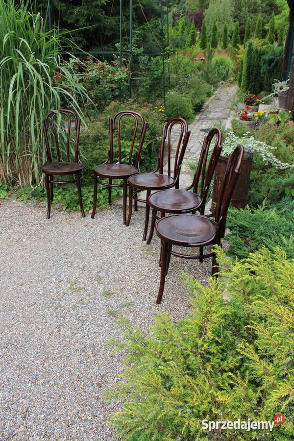 Krzesło Thonet gięte antyk komplet 5 krzeseł Antoniewo