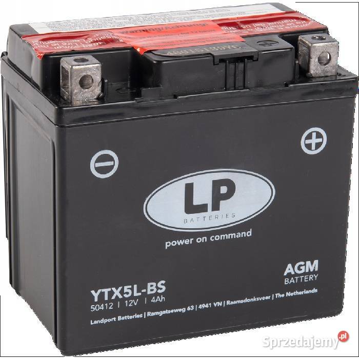 Akumulator motocyklowy Landport YTX5LBS 12V 4Ah