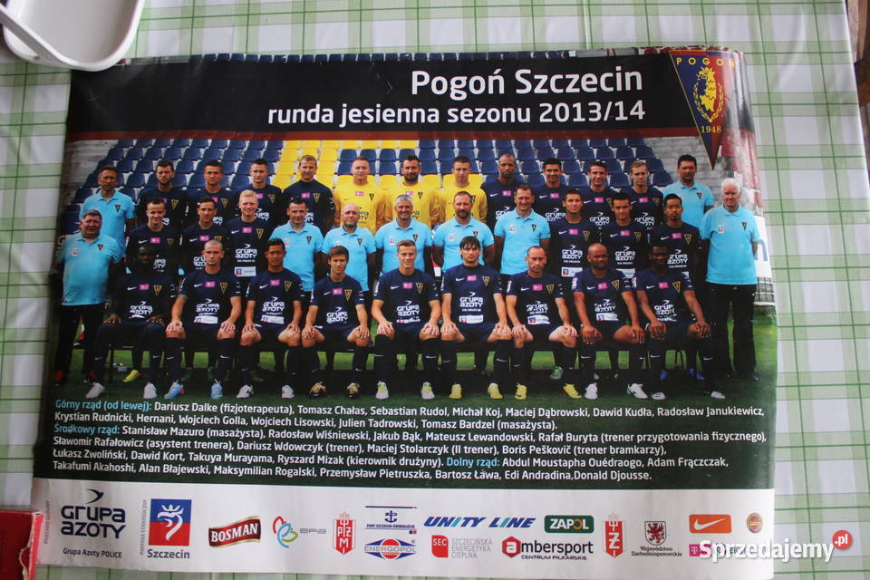 Plakat Pogoń Szczecin 201314 Jesień Autografy