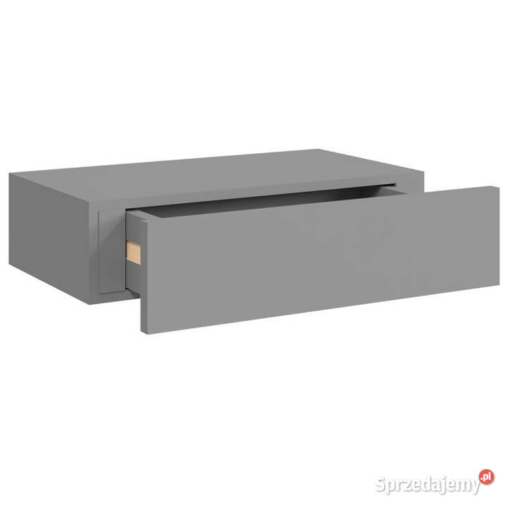 Półki ścienne z szufladą 2 szare 40 x 235 x 10 Warszawa