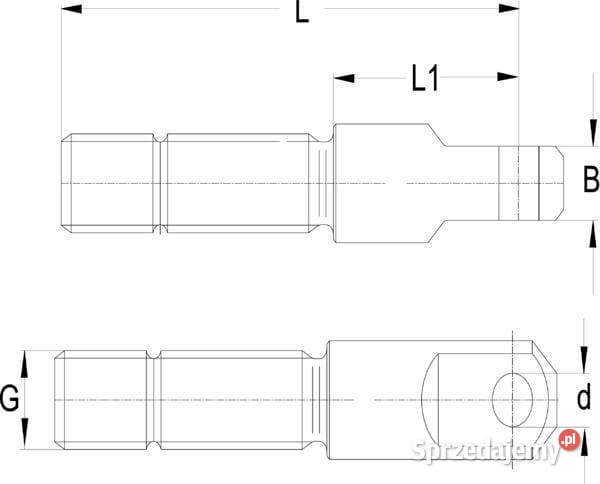 Końcówka przegubowa łącznika górnego M30x2025 mm Kamionna