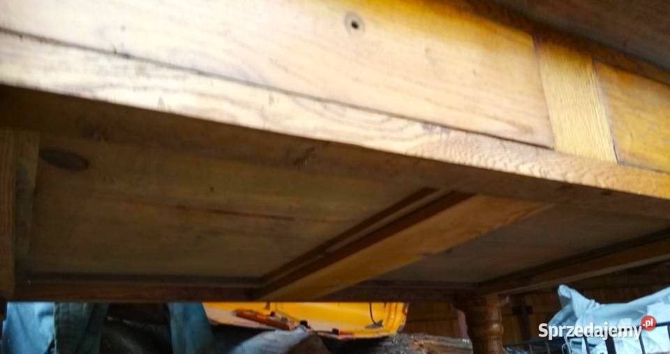 Stół dębowy zabytkowy PRL świętokrzyskie Osiek