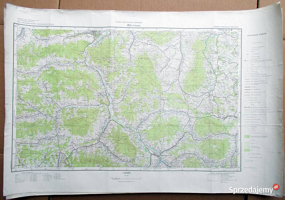 Mapy topograficzno administracyjne Rok wydania 1980 Limanowa sprzedam