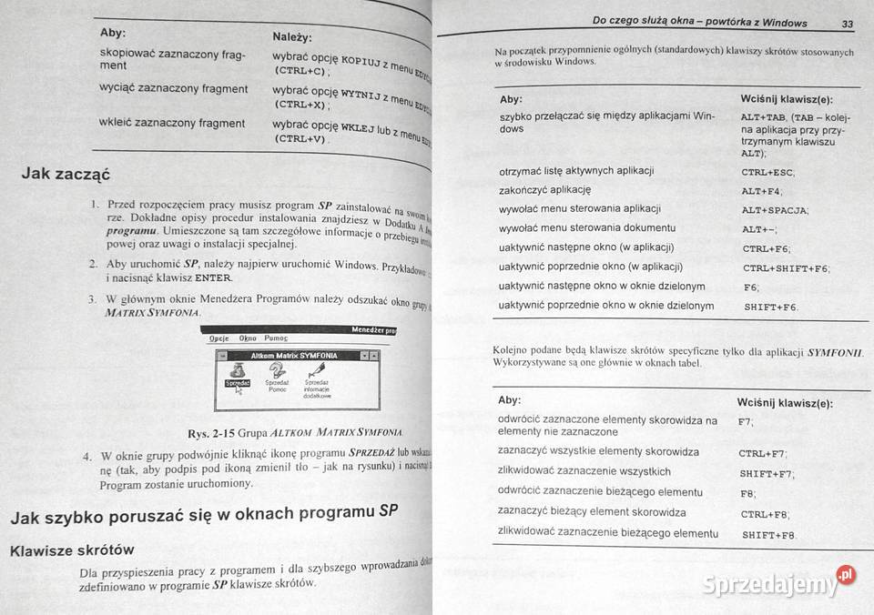 Sprzedaż Magazyny handel Windows TM Wersja 110 Rok wydania 1996 Chełm