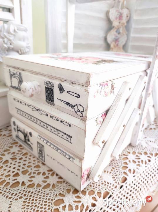 Niciarka różyczki shabby chic duża śląskie