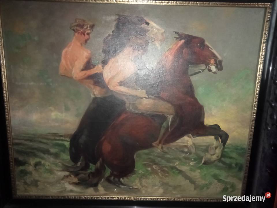 Carl Wilhelm Bergmuller Obraz olejny na płótnie Grójec