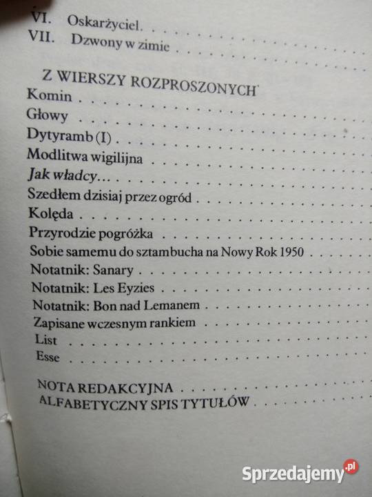 Miłosz Poezje Nagroda Nobla książki outlet