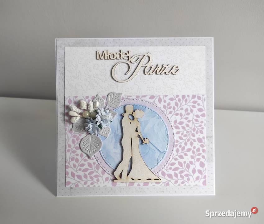 Kartka okolicznościowa ręcznie robiona na ślub