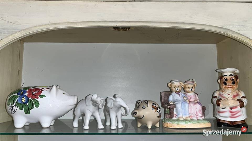 Skarbonka świnka Największa w kwiatki Sygnowana