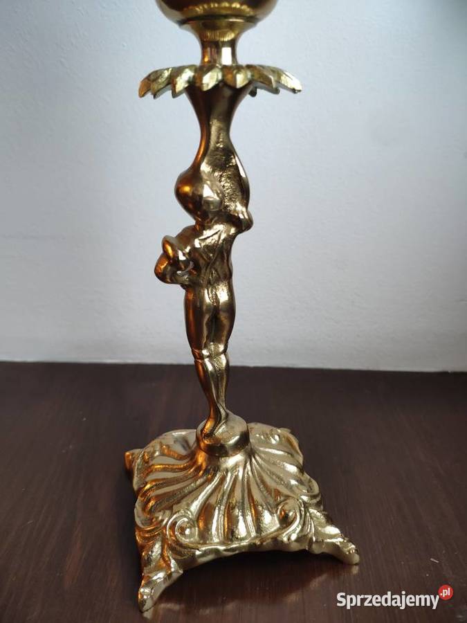 Stara mosiężna lampa naftowa BACCARAT XIX w n77 małopolskie