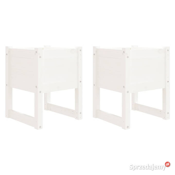 Donice 2 białe 40x40x525 lite drewno sosnowe mazowieckie Warszawa
