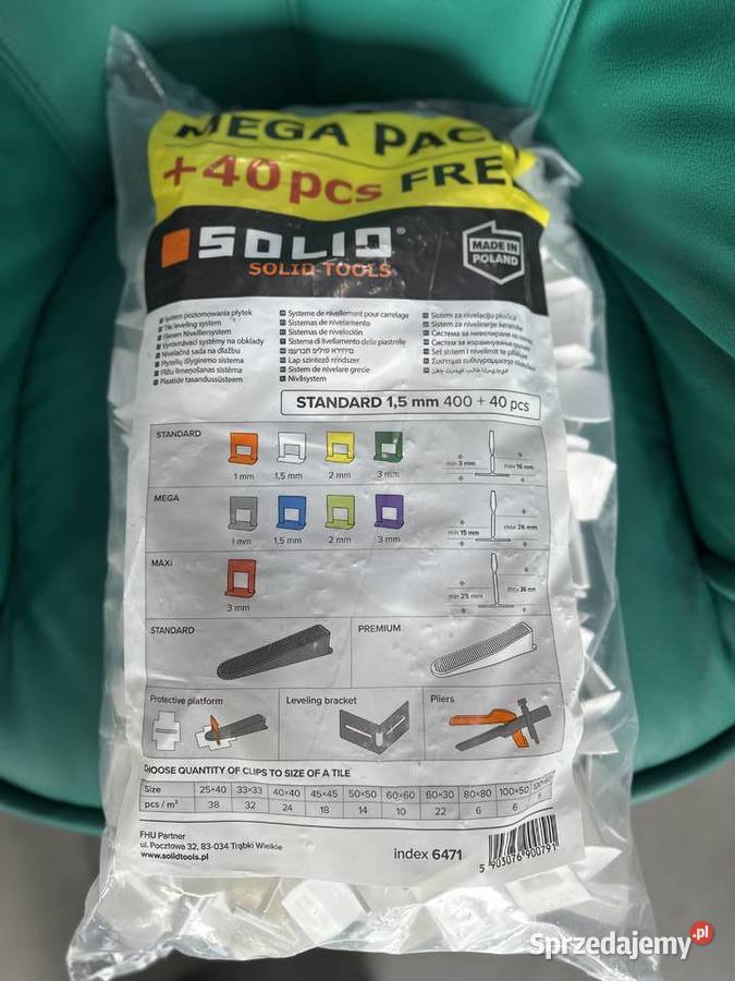 System poziomowania płytek 440 15 mm Opoczno sprzedam