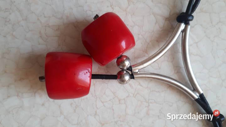 Naszyjnik ze srebra i korala naturalnego Zgierz