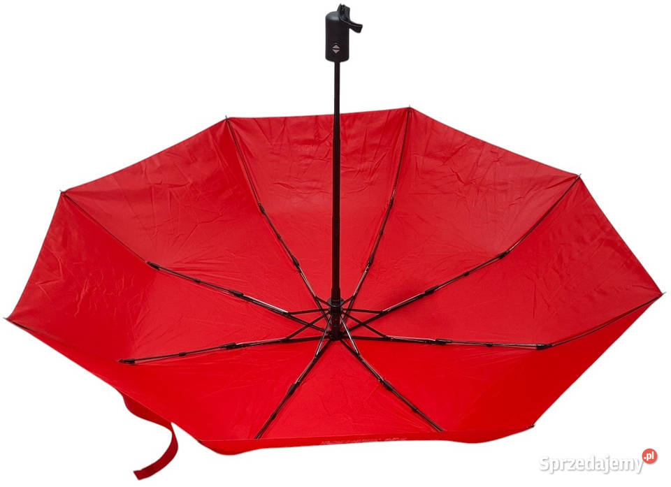 Parasol automatyczny składany czerwony 56x96 Uniseks śląskie Czeladź