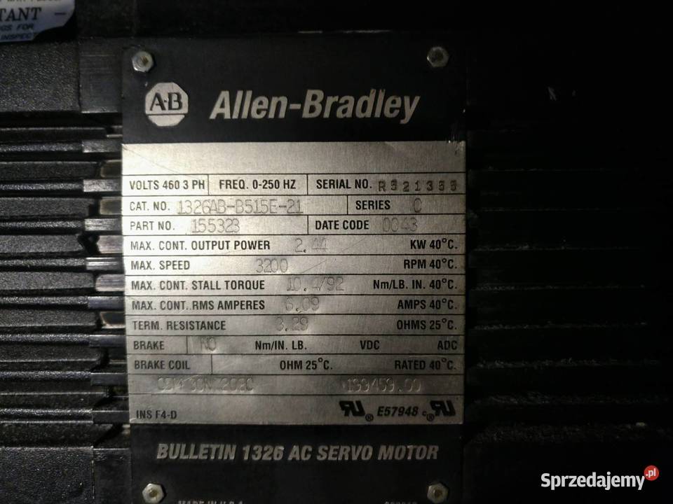 Allen Bradley 1326ABB515E21 AC servomotor Skierniewice sprzedam