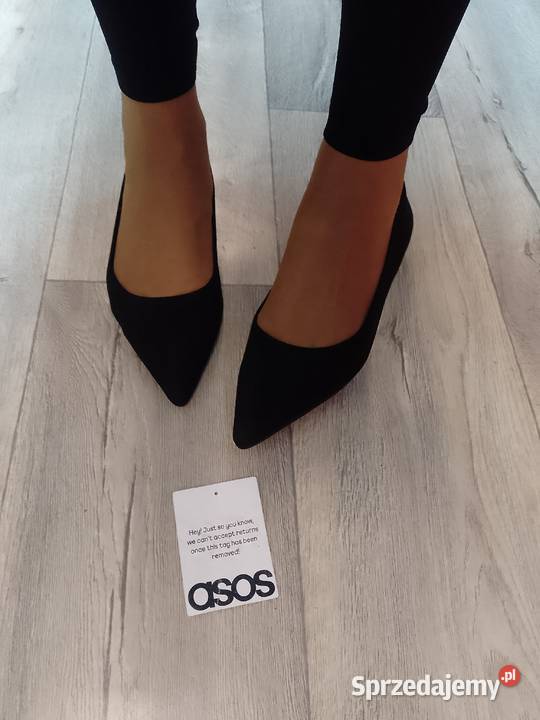 39 ASOS Design Czarne baleriny wieczorowe z małopolskie Kraków