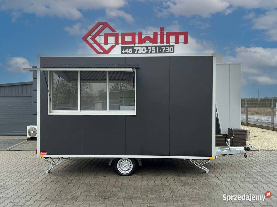 przyczepa gastronomiczna 4 m gotowy biznes Kotlin