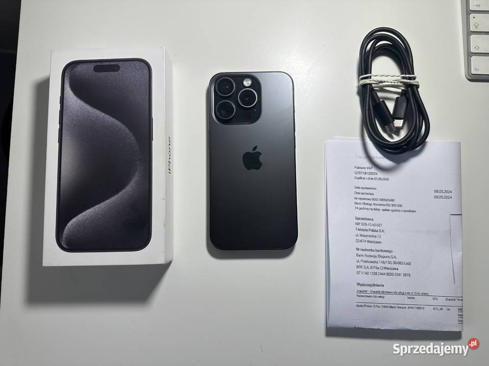 Sprzedam iPhone 15 Pro 128GB Black Titanium 87 podkarpackie