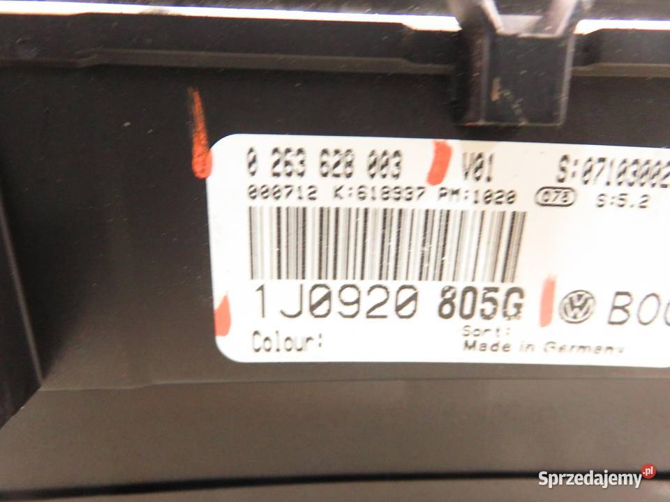 LICZNIK VW GOLF IV 19 TDI 1J0920805G 0263628003