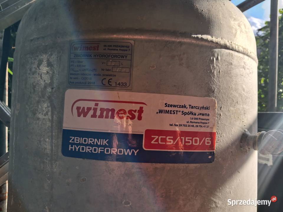 Zbiornik hydroforowy ZCS1506Pompa S3211Silnik Pozostałe Kazimierz Dolny