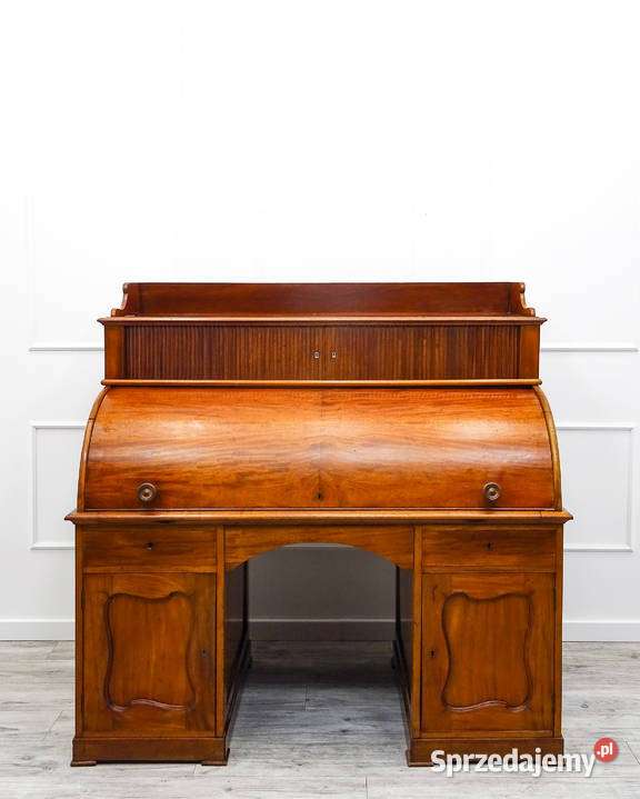 SEKRETARZYK cylindryczny drewniane biurko ORZECH 146cm wielkopolskie Kalisz