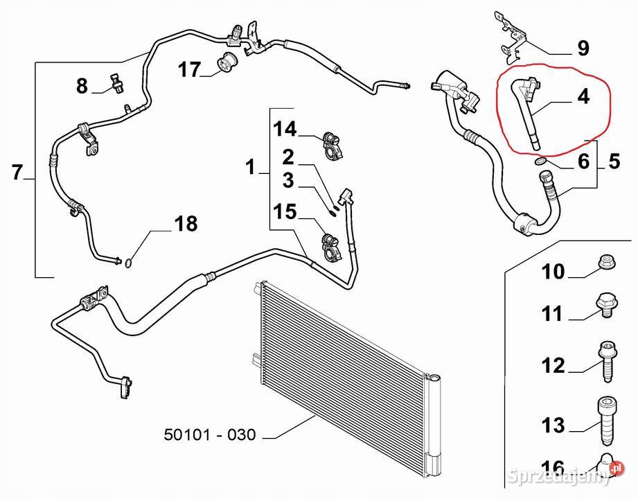 WĄŻ PRZEWÓD KLIMATYZACJI TIPO II 14 B 51986971