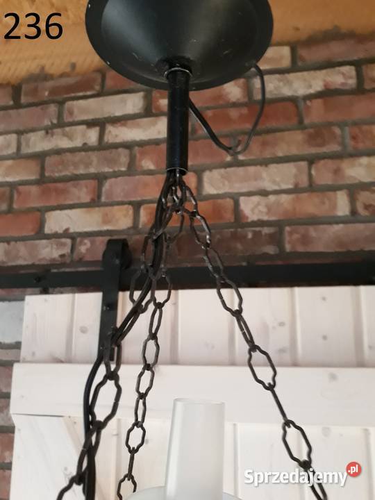 Żyrandol holenderski z ceramiką metalowy szklane sprzedam