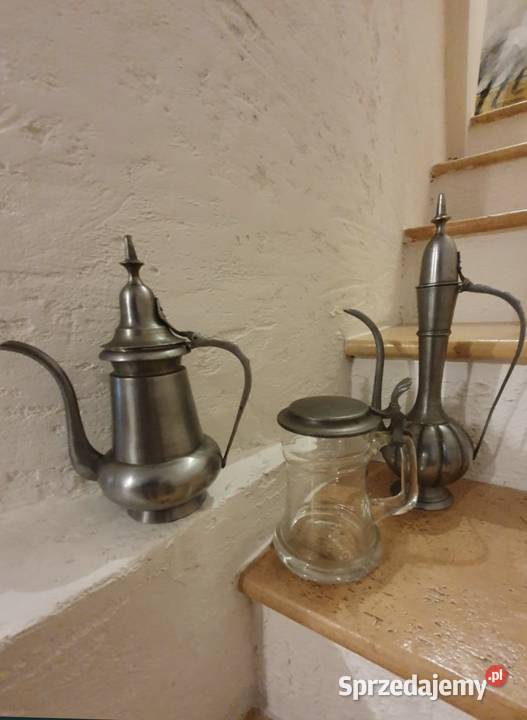 Stary DZBANEK kompletu fajka wodnametal srebrny Lublin