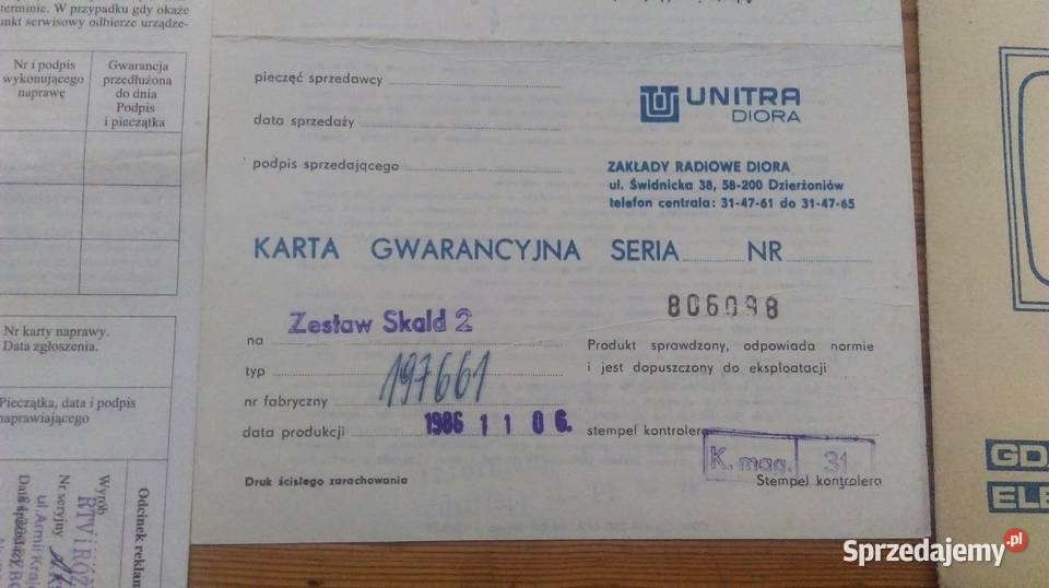 Unitra Radmor Tonsil itp Lębork