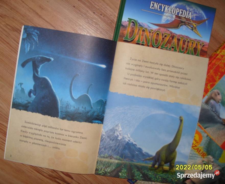Zestaw 5 książek o dinozaurach Rawicz sprzedam